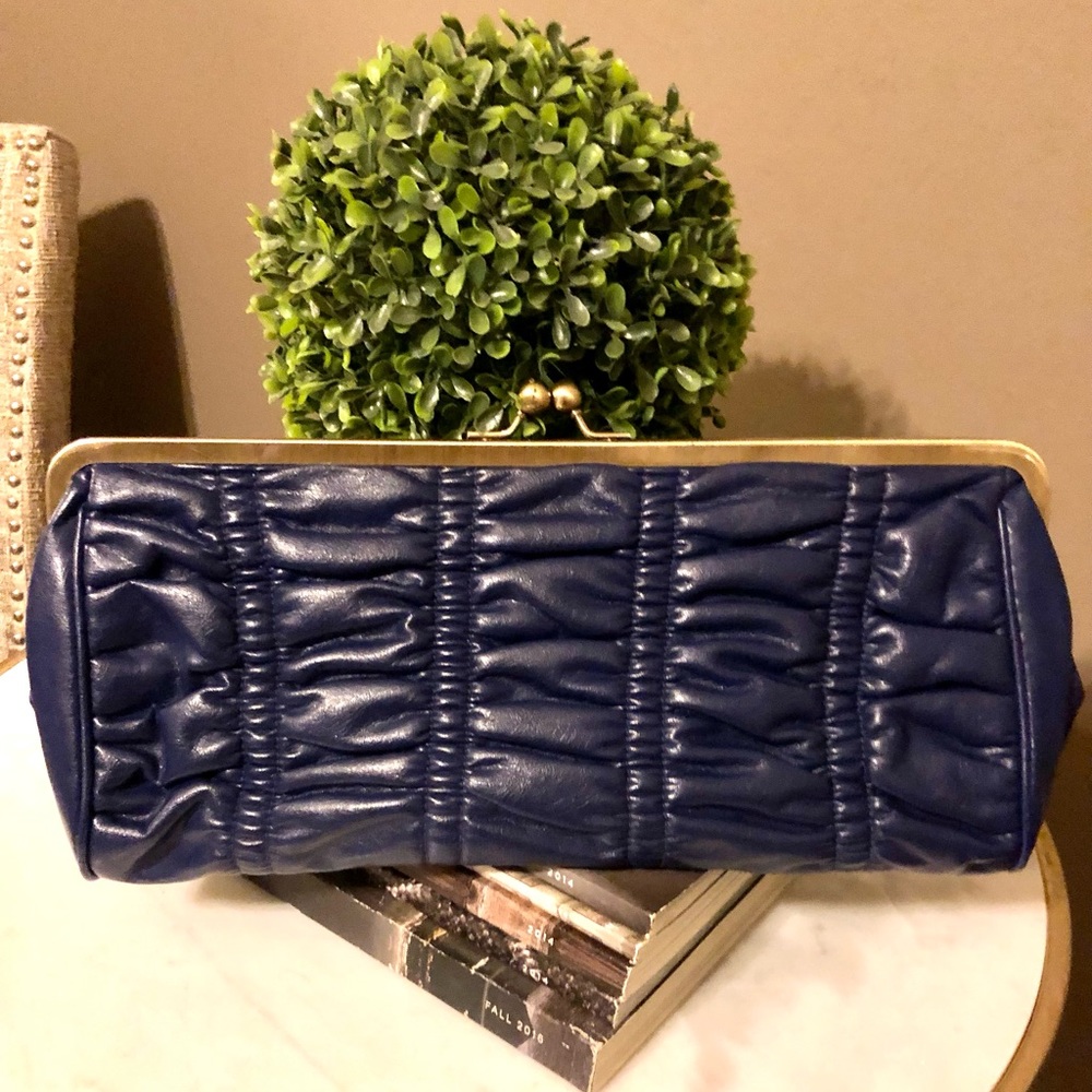Boutique Leather Clutch with clasp closure